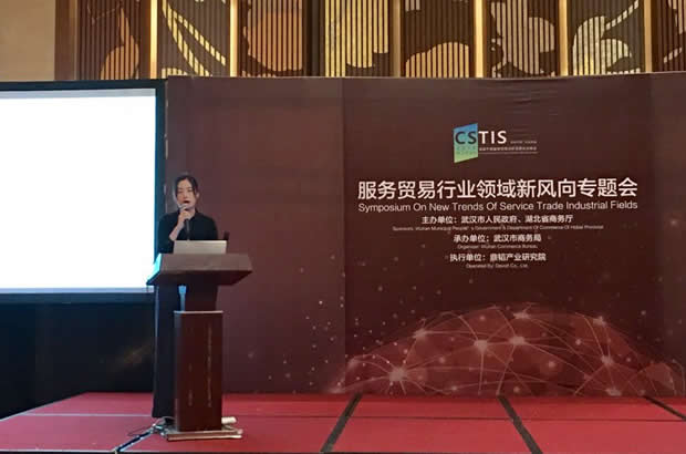 鼎韬产业研究院副院长沙琦女士发布中国服务贸易发展指数研究报告(2015)